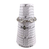 Kendra Scott Womens Silver Tone Bracelet Clear Stone Links Delicate Charm