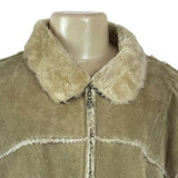 Leather Limited Women's Tan Long Sleeve Zip Up Leather Coat Sz XL