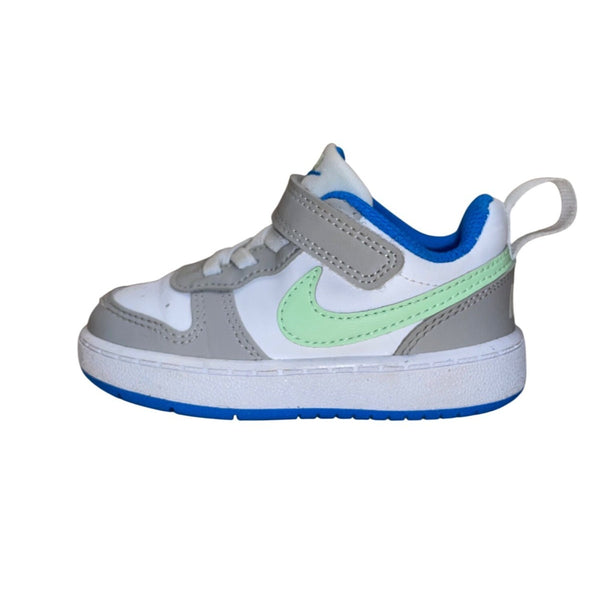 Nike Toddlers Gray & White Leather Adhesive Strap Low Top Shoes Size 6C