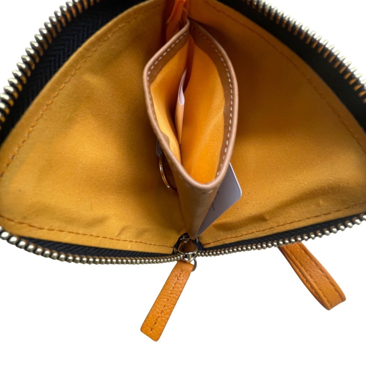 Shiraleah CA Women’s Orange Faux Leather Zip Closure Wristlet Wallet - New