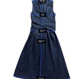J. By J.Crew Women’s Navy Cotton Blend Sleeveless Wrap Dress Casual Fit  Size 00