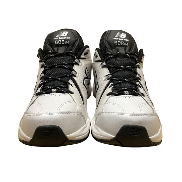 New Balance Men’s White & Black Leather 608v4 Memory Sole Training Shoes Size 9