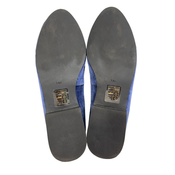 Jack Rogers Women’s Blue Velvet Loafers Sz 9.5M (EU 41) NWOB