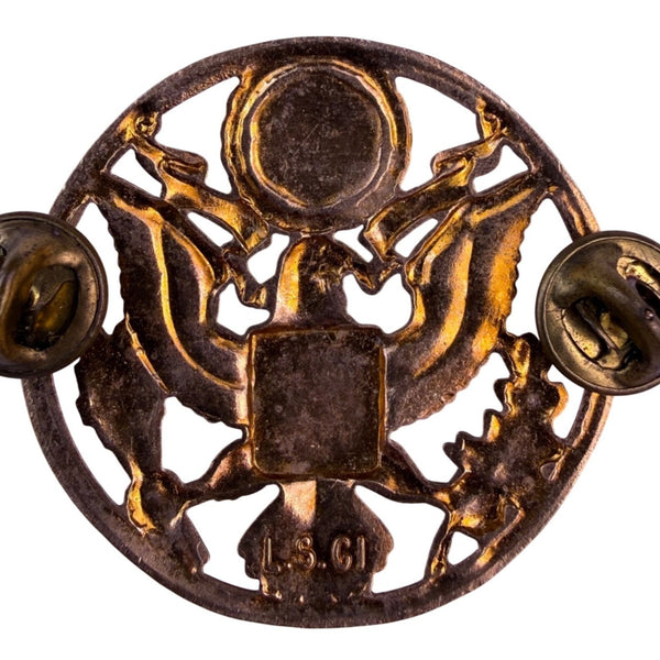 Gold Tone Various Metal US Army Eagle Hat Pin Clutch Back Vintage Design