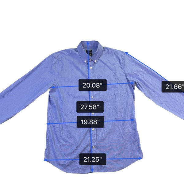 Gap Mens Blue Coolmax Shirt Standard Fit Size M