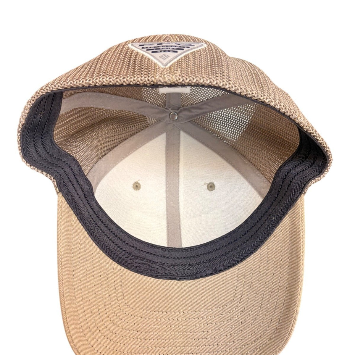 Columbia Unisex Beige Mesh American Flag Outdoor Performance Cap Sz S/M