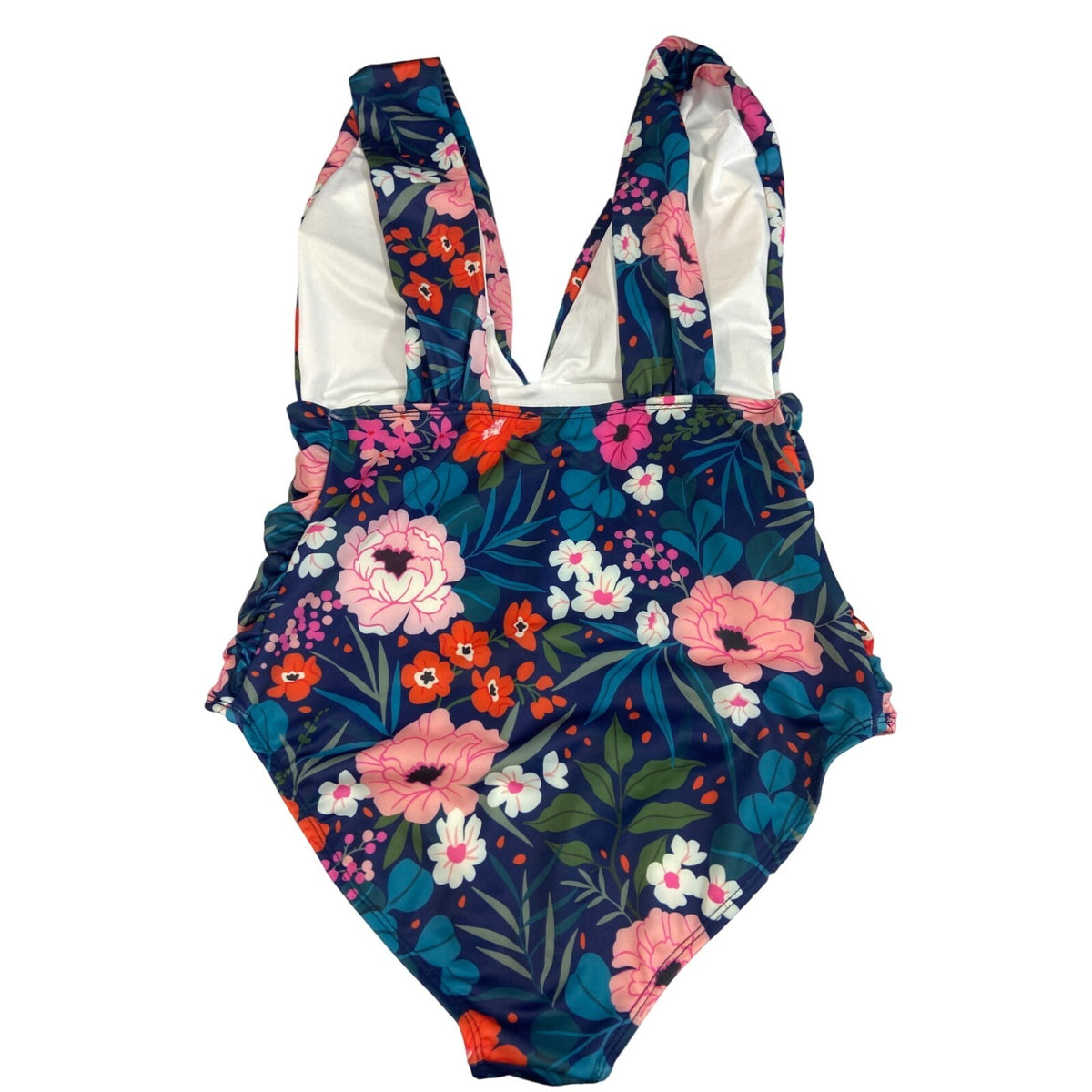 7am-7am Women's Multicolored One Piece Floral Swimsuit Sz M