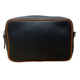 Dooney & Bourke Black Pebbled Leather Tan Trim & Adjustable Strap Crossbody Bag