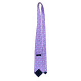 Hugo Boss Mens Pink & Blue Silk Geometric Pattern Tie Made In Italy Classic
