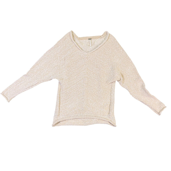 Free People Womens Beige Lightweight Knit Sweater Top Relaxed Fit  Sz XS