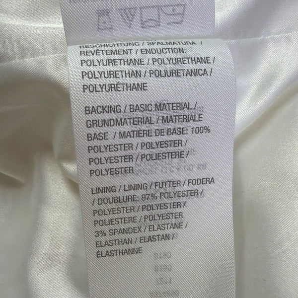 Isaac Mizrahi Live Womens Off-White Faux Leather Cropped Jacket US Size 16