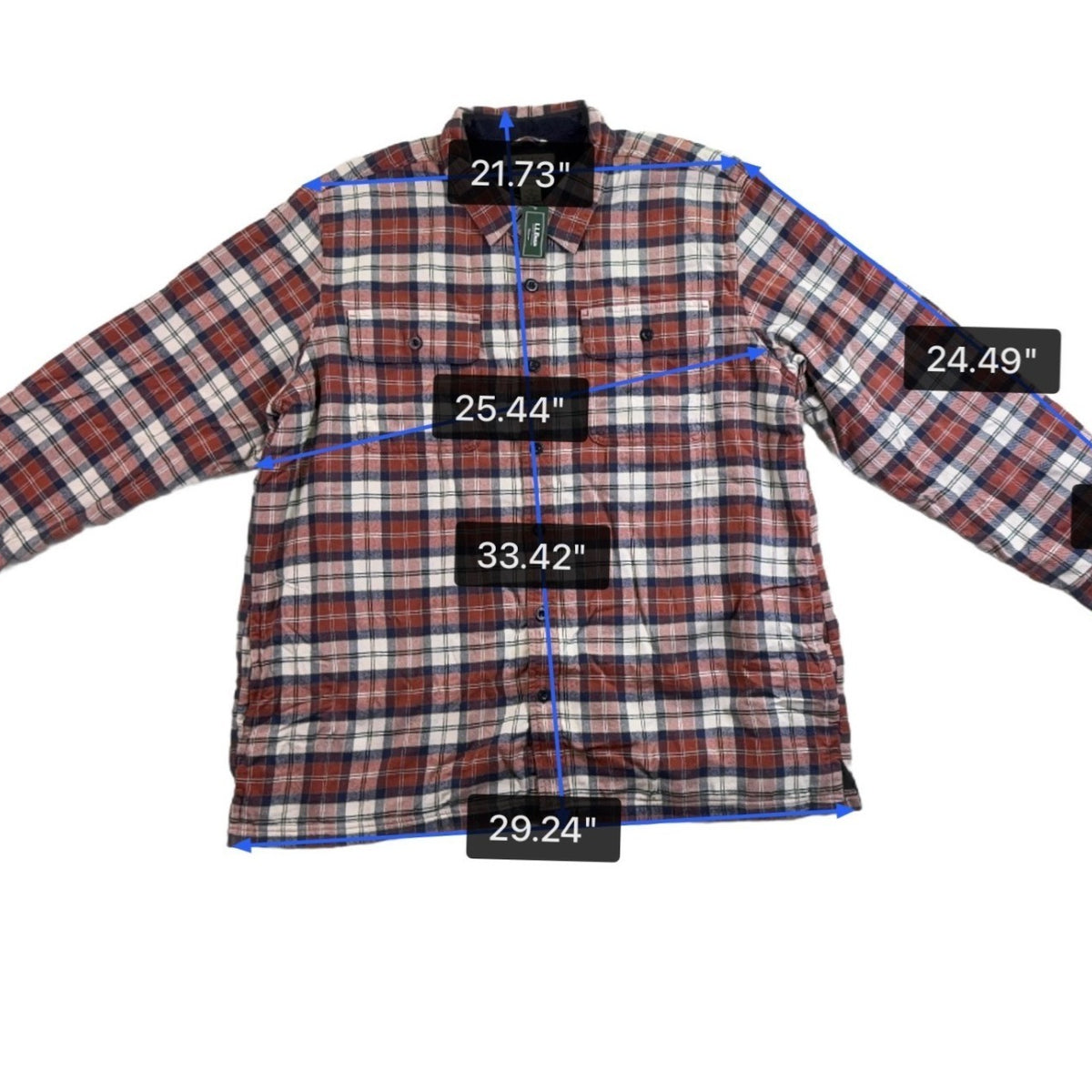 L.L. Bean Mens Russet Plaid Flannel Shirt Reg Traditional Fit Sz XXL