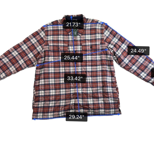 L.L. Bean Mens Russet Plaid Flannel Shirt Reg Traditional Fit Sz XXL
