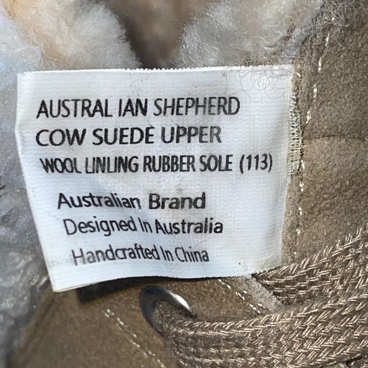 UGG Australian Shepherd Women’s Brown Suede & White Wool Mina Boots Size M6/L7