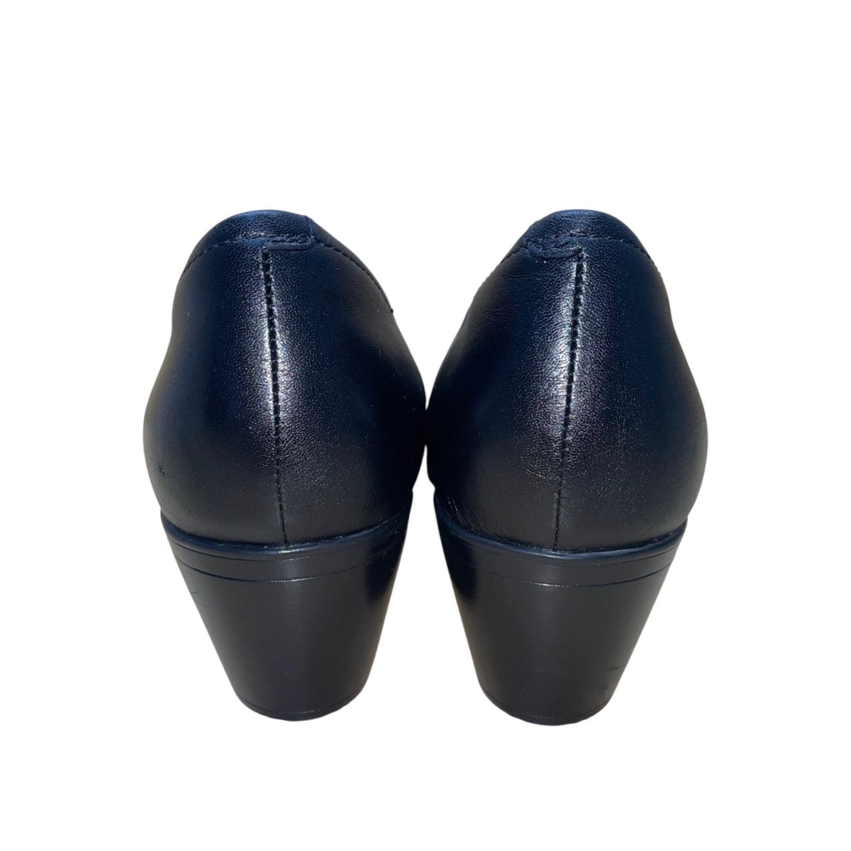 Clarks Collection Women’s Black Leather Ultimate Comfort Heeled Pumps Size 11M
