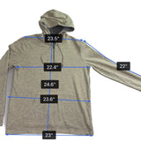 Flag & Anthem Mens Beige Cotton/Polyester Hoodie Sweater Waffle Knit Sz M - New