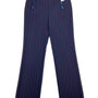 Loft Marisa Trouser Pants Navy & Burgundy  High-Waist Wide-Leg Size 4 - New