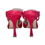 Nine West Women’s Medium Red Suede & Leather Sing Pointed Toe Heels Size 8.5M