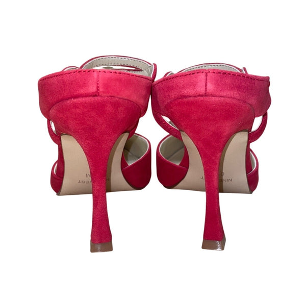 Nine West Women’s Medium Red Suede & Leather Sing Pointed Toe Heels Size 8.5M