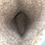 Felt Wool Winter Boots Gray Blue Embroidered Snow Village Design Size 38