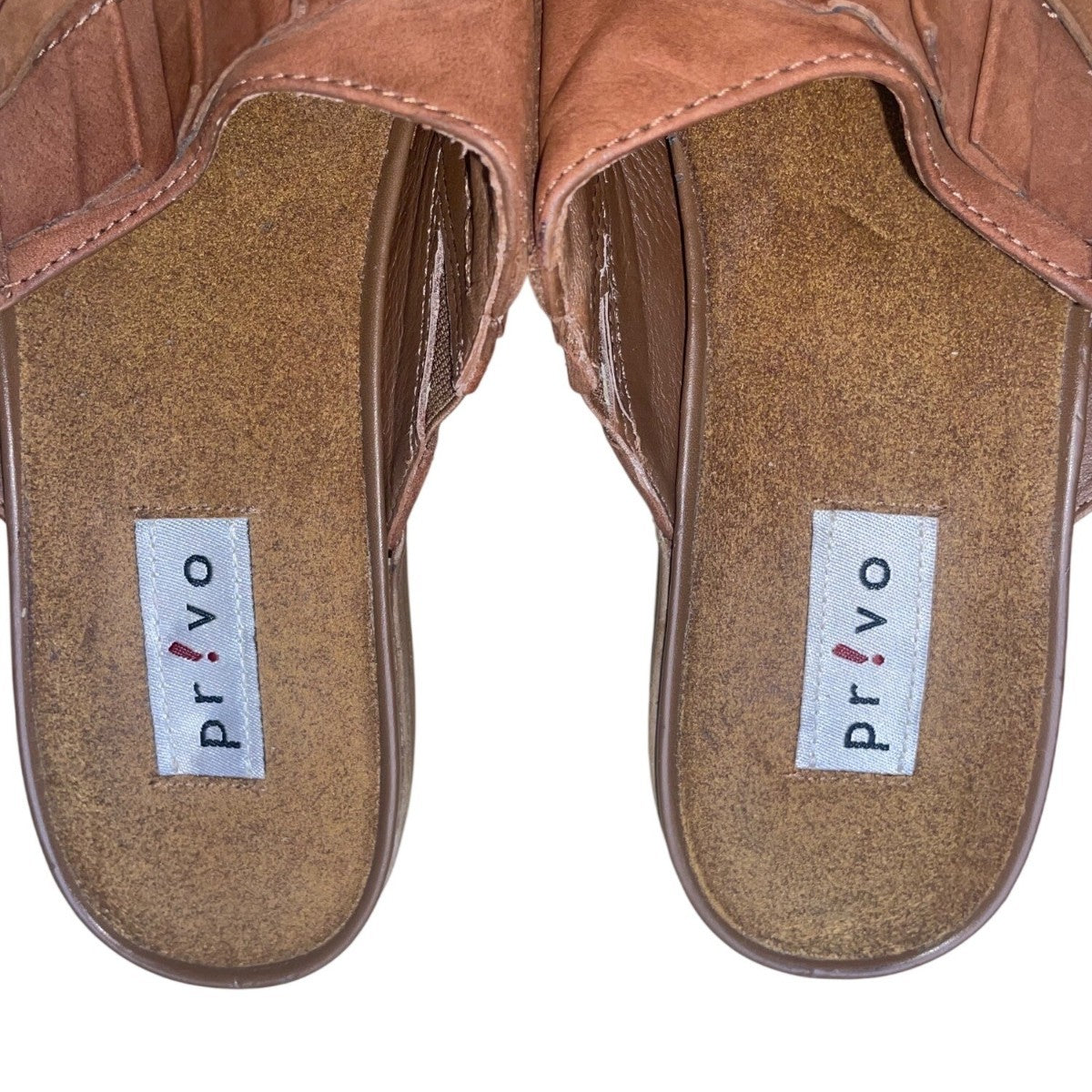 Privo By Clarks Women’s Brown Leather Slide Loafer-Style Mules Size 9.5M