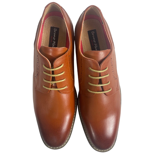 Bruno Marc Men's Brown Leather Prince 16 Oxford Shoes Sz 10.5 - NWB