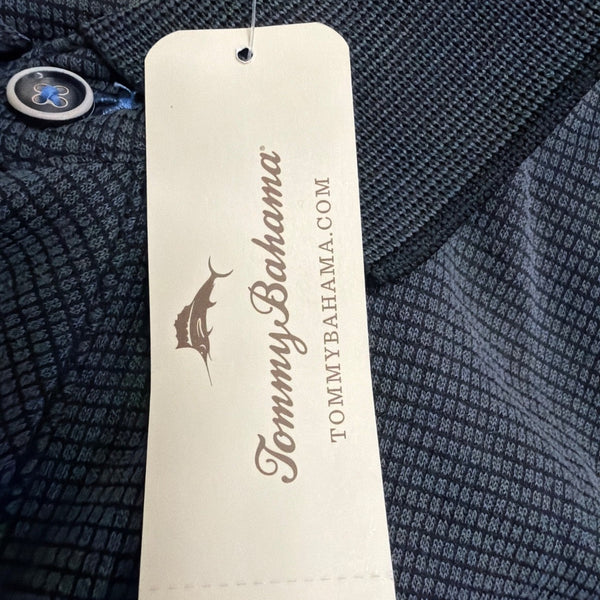Tommy Bahama Mens Gray Modal Polo Shirt Textured Patterned Design Size XXL
