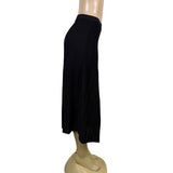 Jones New York Womens Black Pleated Midi Skirt Elegant Ribbed Knit Size L