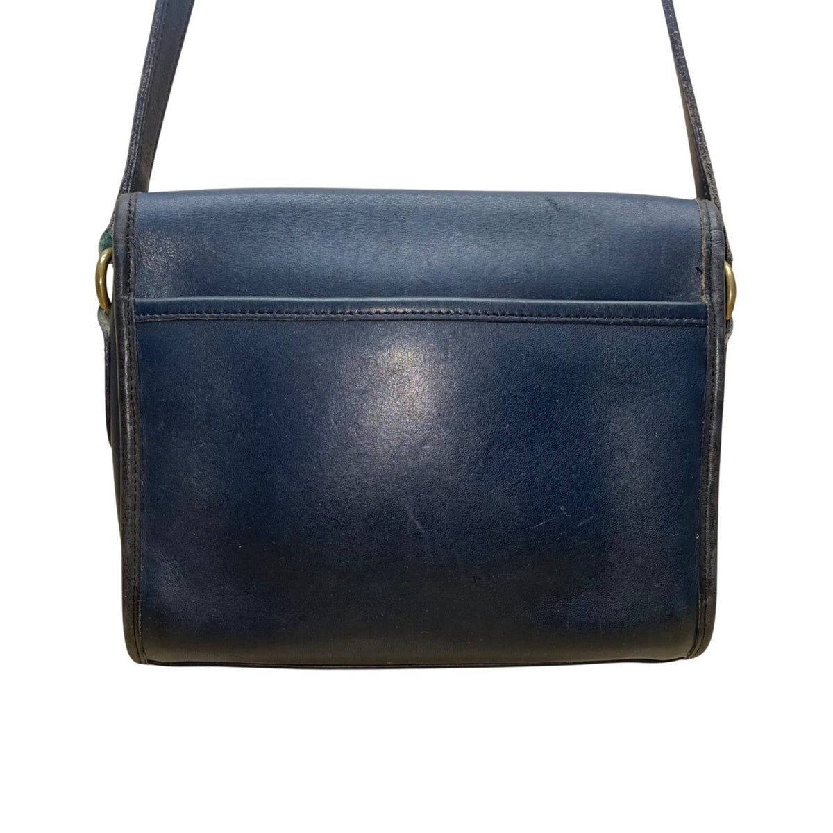 Coach Women’s Navy Leather Turnlock Closure Adjustable Strap Crossbody Bag
