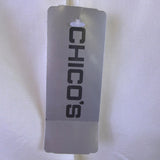 Chicos Womens Ivory Braxton Blazer Mandarin Collar Lightweight Size 2