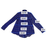 Banana Republic Womens Blue Long Sleeve Printed Button-Up Ruffle Dillon Shirt Sz
