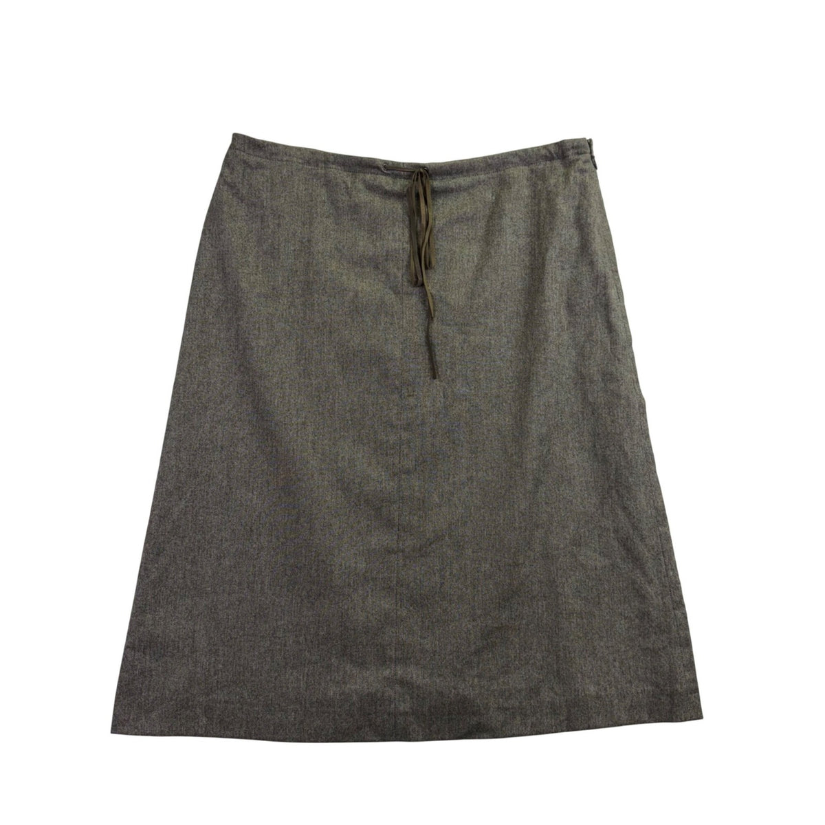 Banana Republic Womens Gray Wool Blend A-Line Skirt With Drawstring Waist Sz 14