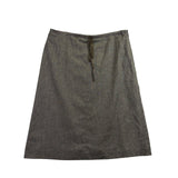 Banana Republic Womens Gray Wool Blend A-Line Skirt With Drawstring Waist Sz 14
