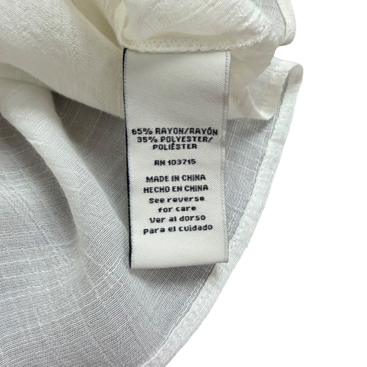 Zac & Rachel Womens White Tassel-Trim Ruffle Blouse  Bohemian Chic Size S