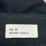 Gap Womens Black Cotton & Spandex Skinny Ankle Mid-Rise Stretch Pants 16R