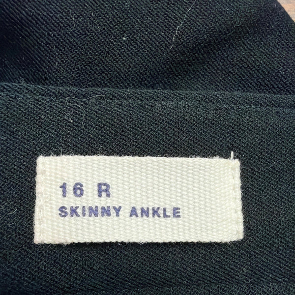 Gap Womens Black Cotton & Spandex Skinny Ankle Mid-Rise Stretch Pants 16R
