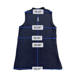 Eileen Fisher Petite Women Dark Navy Sleeveless Tunic Top Size M