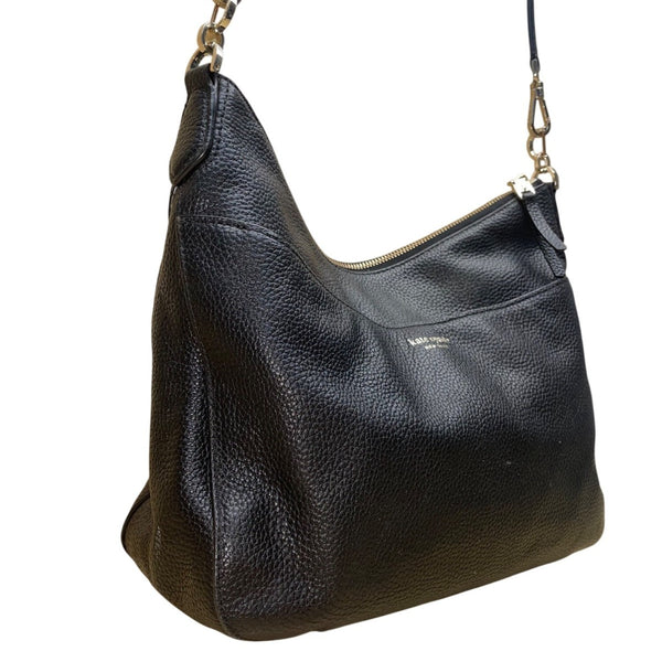Kate Spade Women’s Black Leather Adjustable Strap Zip Closure Crossbody Bag
