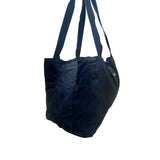 Chicos Women’s Black Nylon Zippered Pockets Travelers Shoulder Straps Tote Bag