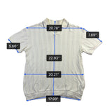 Zara Mens Cream Polo Shirthort Sleeve Ribbed Casual Size S