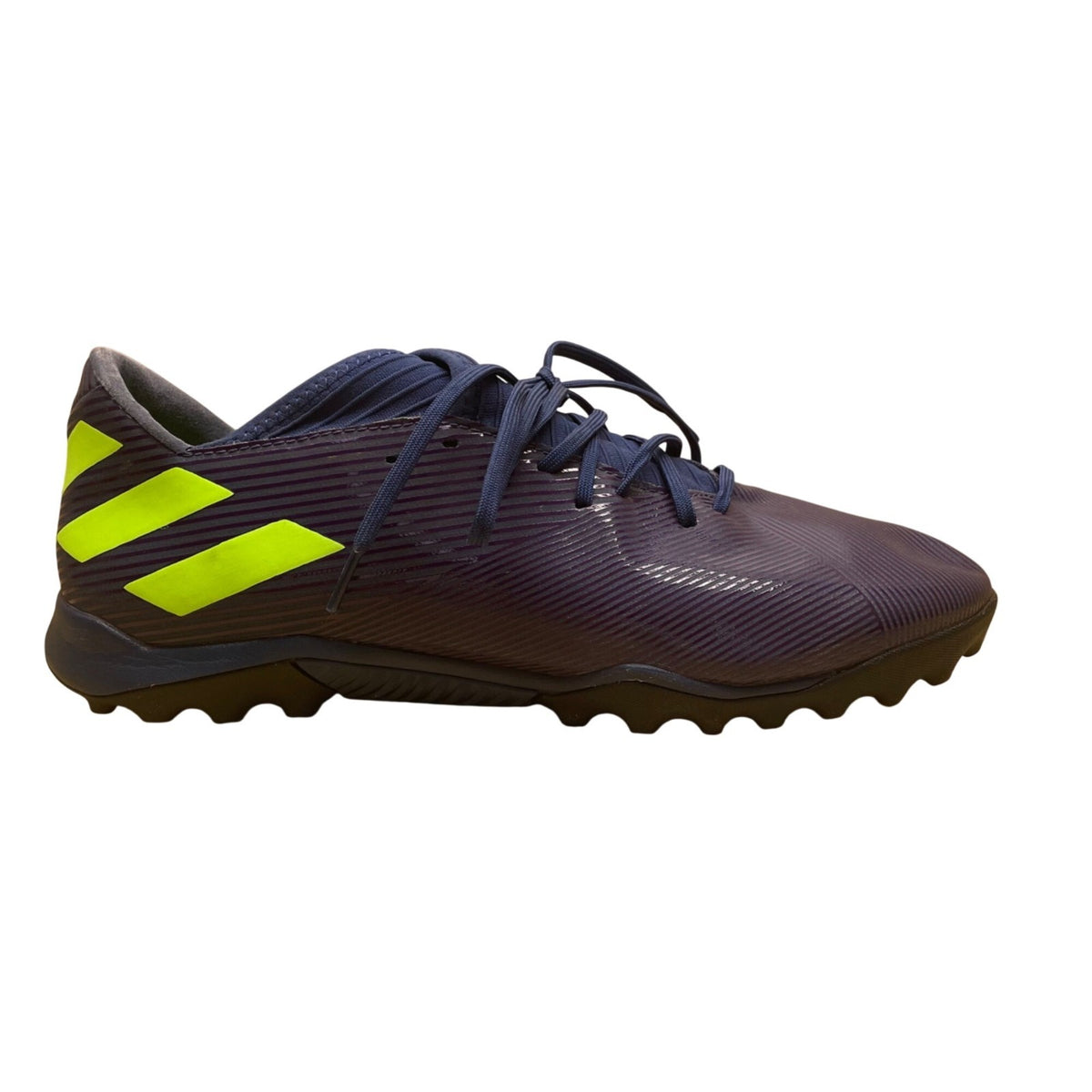 Adidas Men's Blue & Lime Accents Messi Logo Soccer Cleats Shoes Size 13
