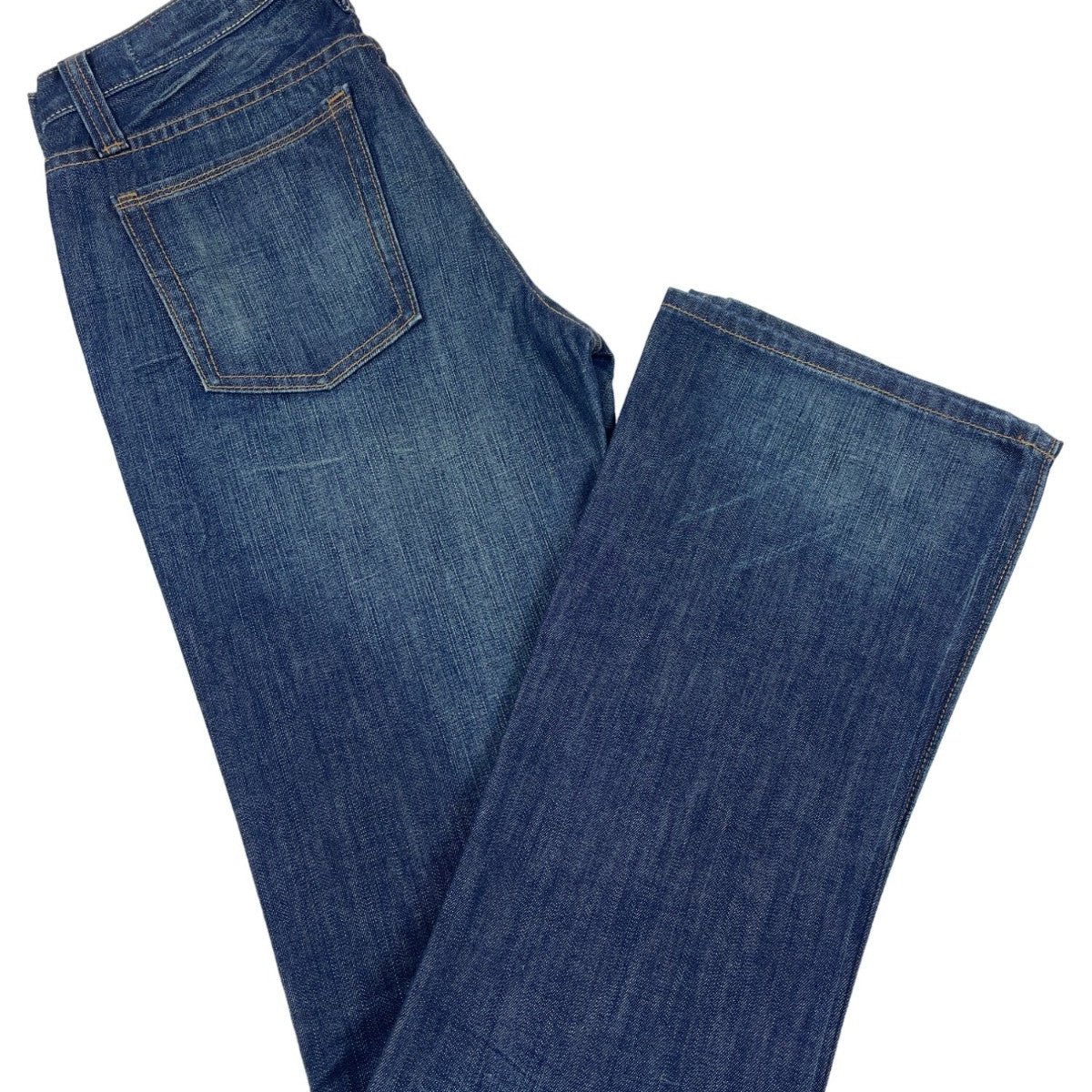 1969 Authentic Blue Denim Women Ultra Low Rise  Boot Cut Jeans Sz 2