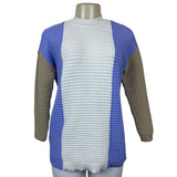 ANN TAYLOR  Women's Geostitch Colorblock Textured Mock Neck Sweater Sz SP-NWT