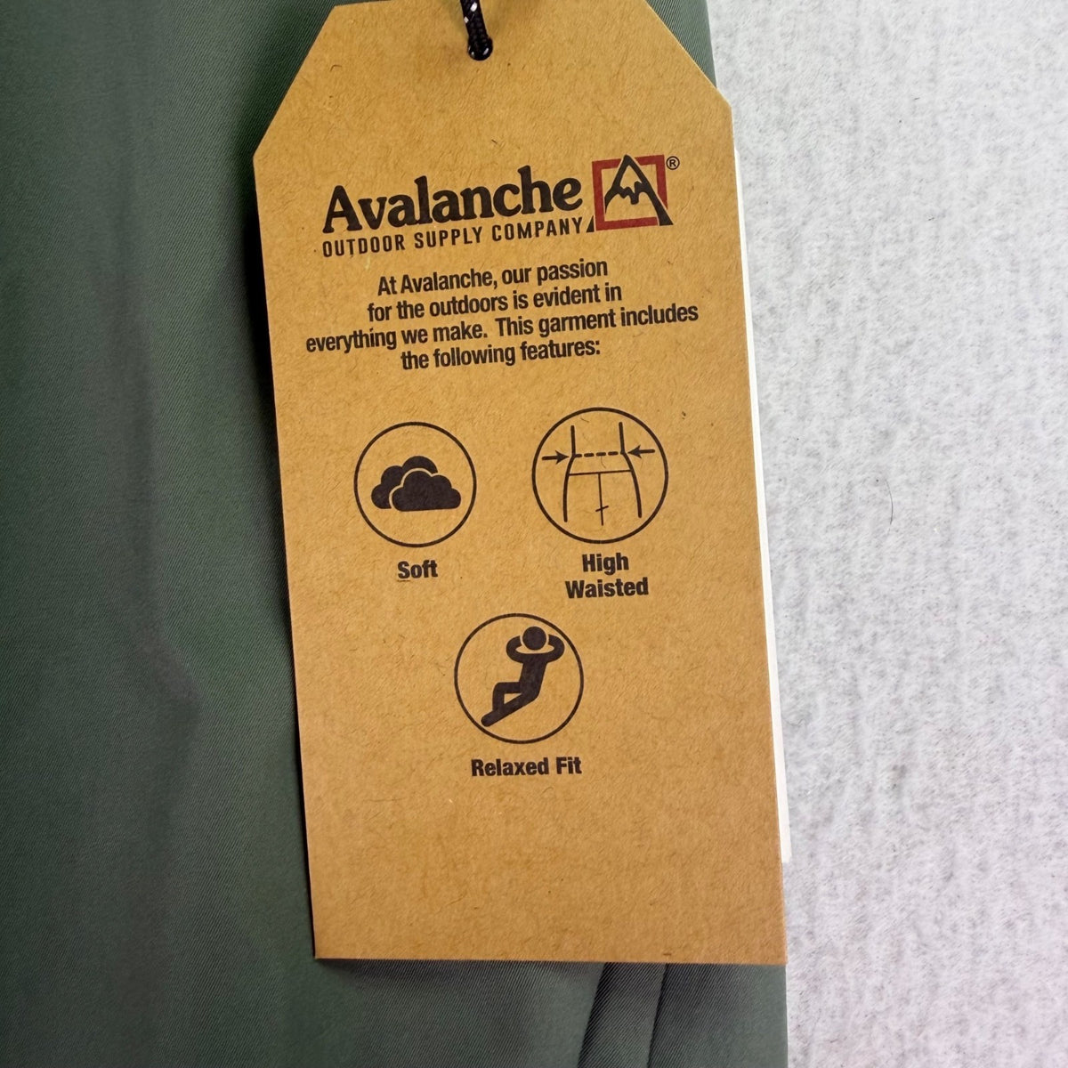 Avalanche Mens Green Polyester Relaxed Fit High-Waisted Soft Pants Size S