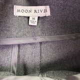 Moon River Womens Gray Polyester Wrap Midi Skirt Side Pocket Detail Size M