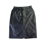 S.&U. Fashions Womens Black Faux Leather Pencil Skirt Rear Zipper Size 5/6