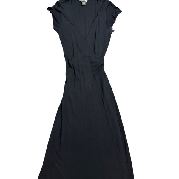 Banana Republic Womens Black Wrap Maxi Dress Comfortable & Flowy Sz M