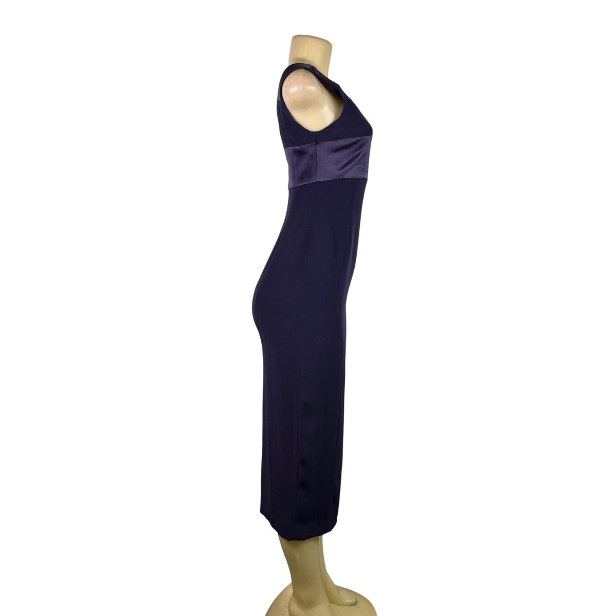 Jones New York Womens Navy Sleeveless Evening Dress Triacetate Blend Sz 2P - New