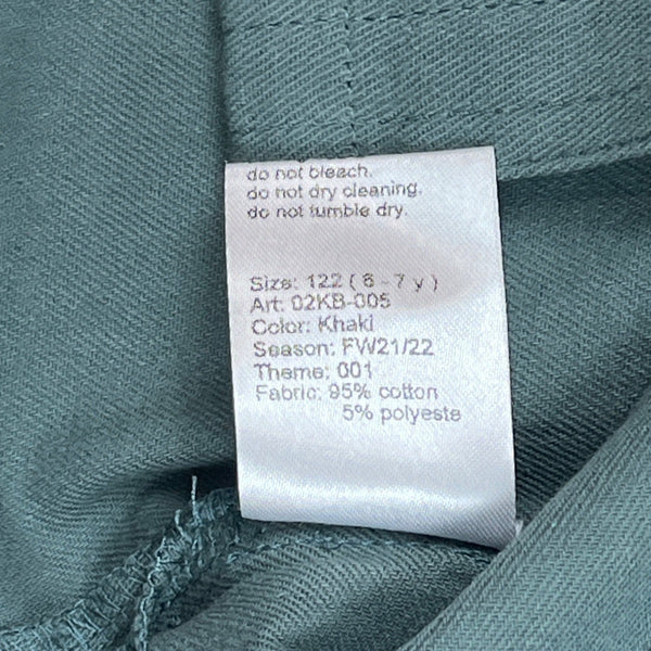 Alex Kids Khaki Long Sleeve Button-Down Shirt Size 122 For 6-7 Yrs New