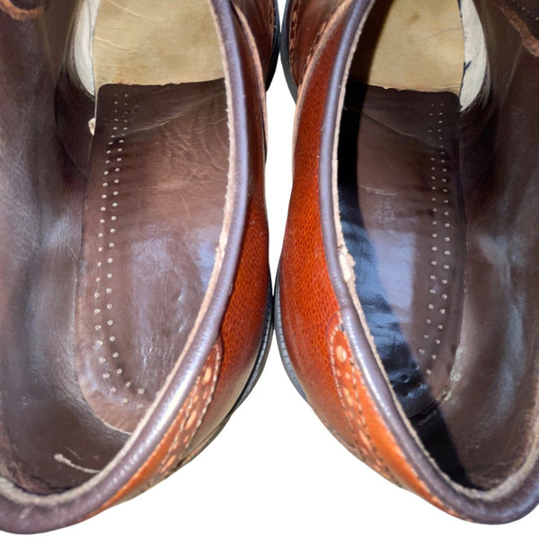 Dexter Men’s Brown Leather Lace-Up Brogue Oxford Dress Shoes Size 12 M